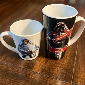 STAR WARS LUKE SKYWALKER AND DARTH VADER 2 MUG SET NEW
